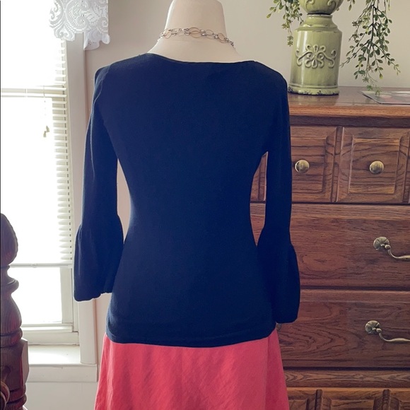 Black WHBM puff sleeve top - Picture 3 of 6